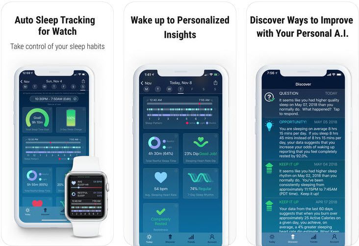 app monitorar sono apple watch