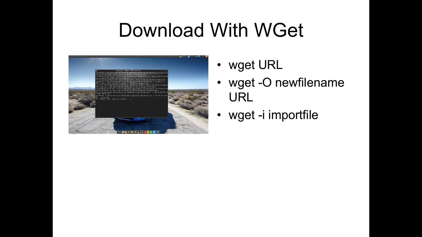 Baixar arquivos do wget