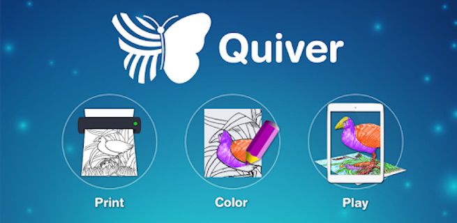 Aplicativo de colorir Quiver 3D para crianças mais velhas