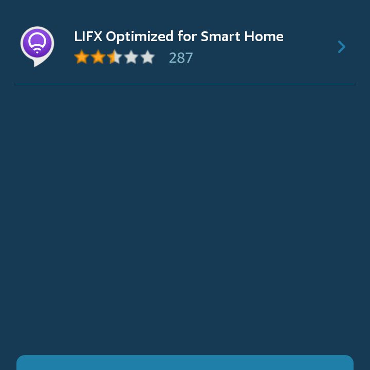 Captura de tela de Habilitar habilidades de casa inteligente no aplicativo Alexa