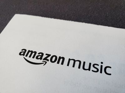 Logotipo da Amazon Music em preto sobre um fundo branco