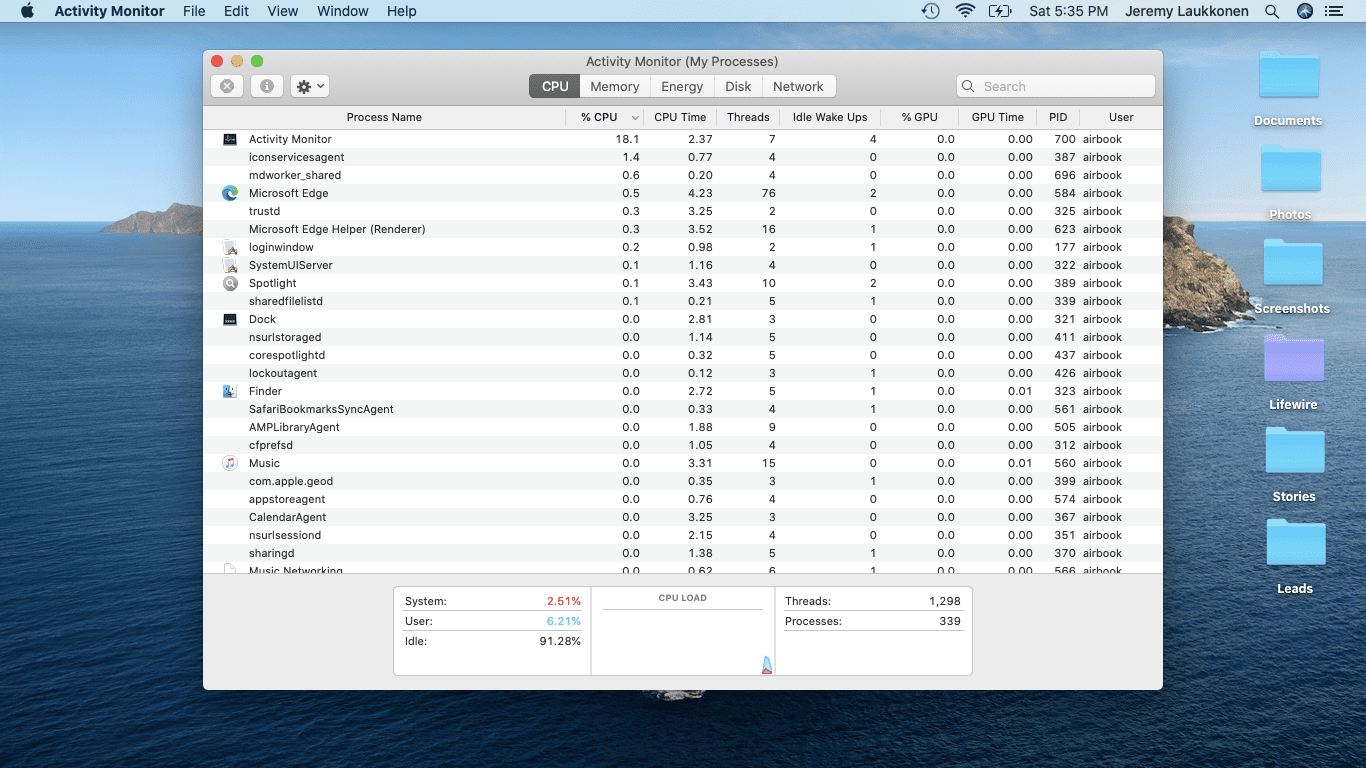 macbook pro activity monitor