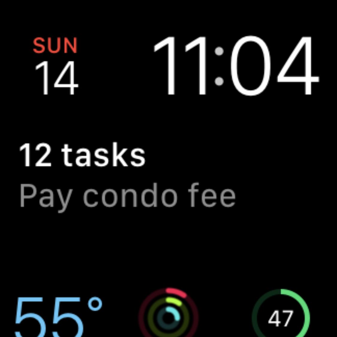 Uma captura de tela do Apple Watch visualizada no aplicativo Fotos do iPhone