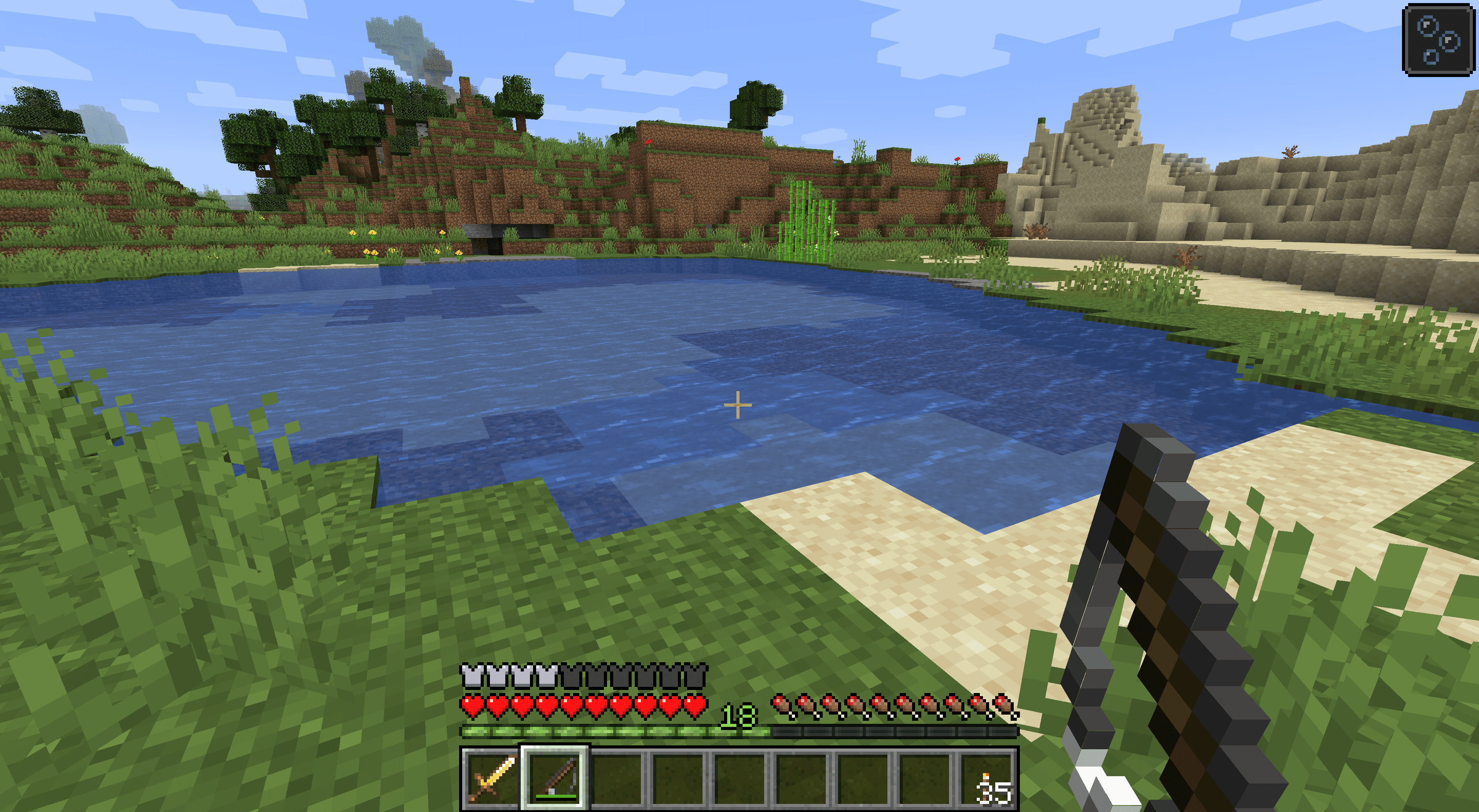 Pesca no Minecraft.