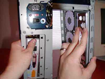 Removendo e instalando uma placa ATX em um gabinete de computador