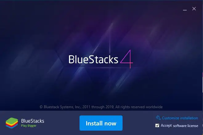 Uma captura de tela do BlueStacks 4.