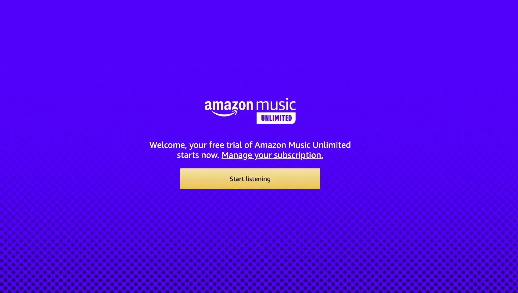 Site da Amazon Music Unlimited