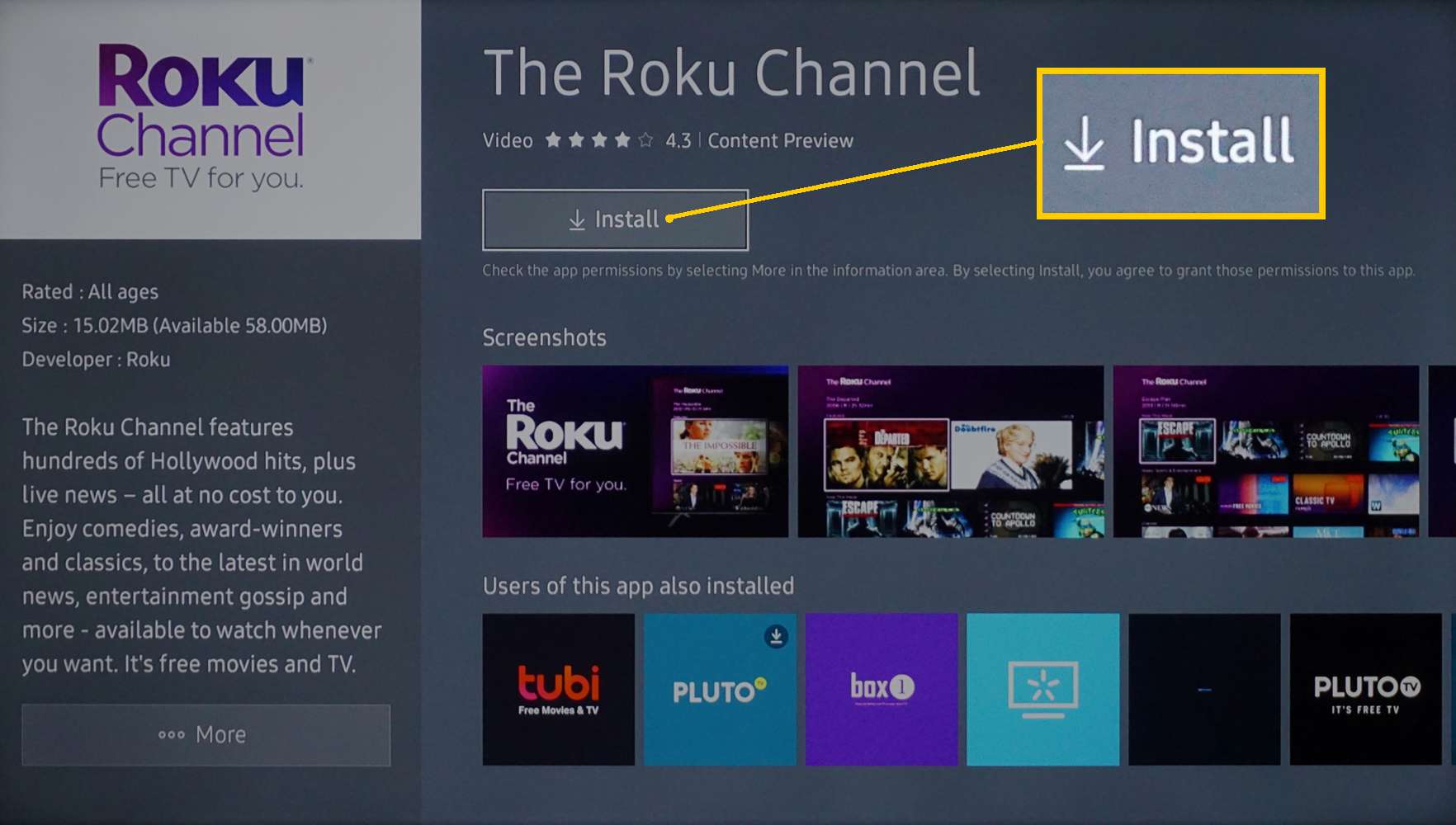 Aplicativos Samsung Smart TV - Instale o aplicativo Roku Channel