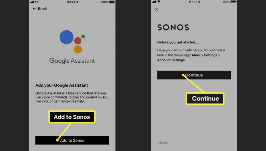 Sonos, adicione seu Google Assistente (dispositivos Sonos padrão)