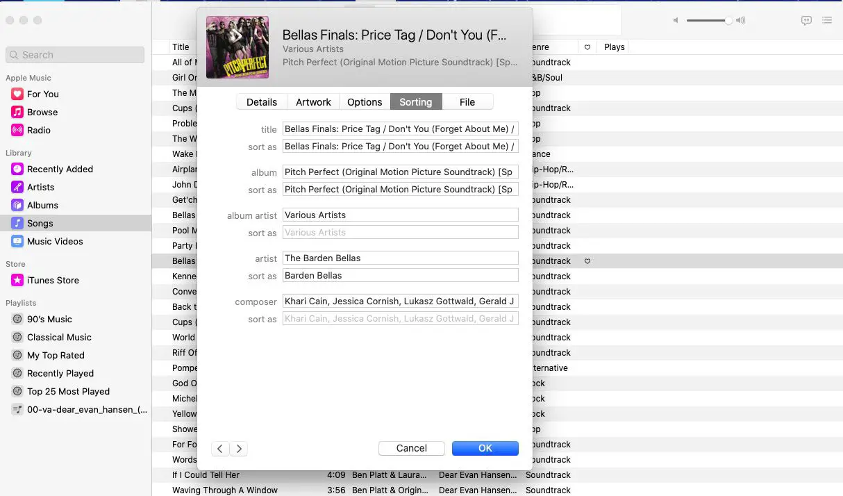 Selecione a guia Classificação para ver como o iTunes classifica esta música.
