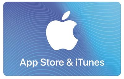 Captura de tela de um cartão-presente da App Store e iTunes