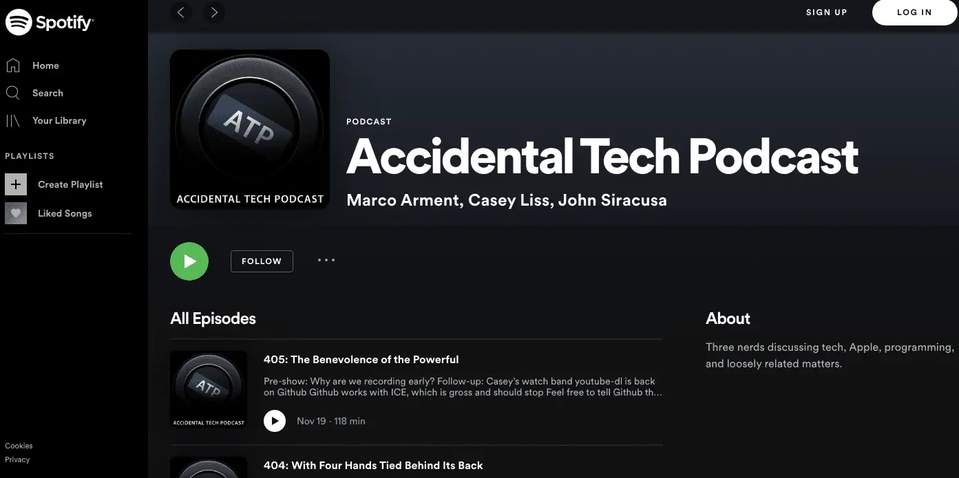 O Podcast acidental de tecnologia no Spotify