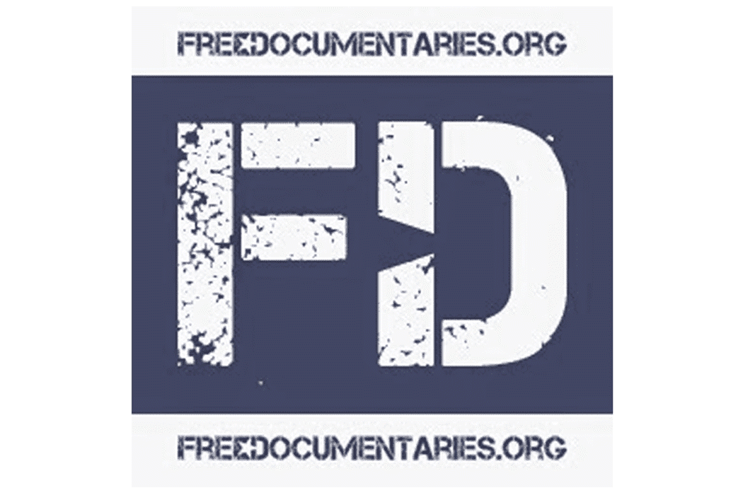 Logo para o site gratuito de visualização de documentários Freedocumentaries.org.