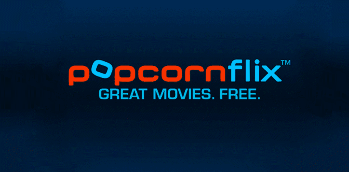 Logotipo para o site de exibição de documentários online Popcornflix.