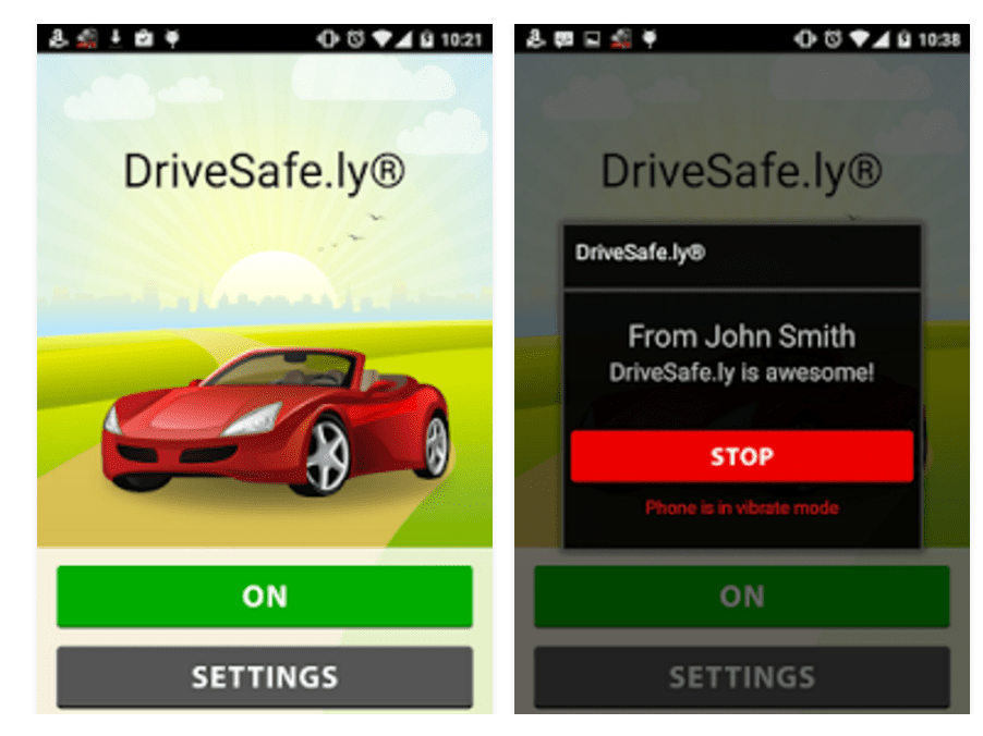 Captura de tela do aplicativo Drivesafe.ly Pro