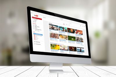 A página inicial do YouTube em um Mac.