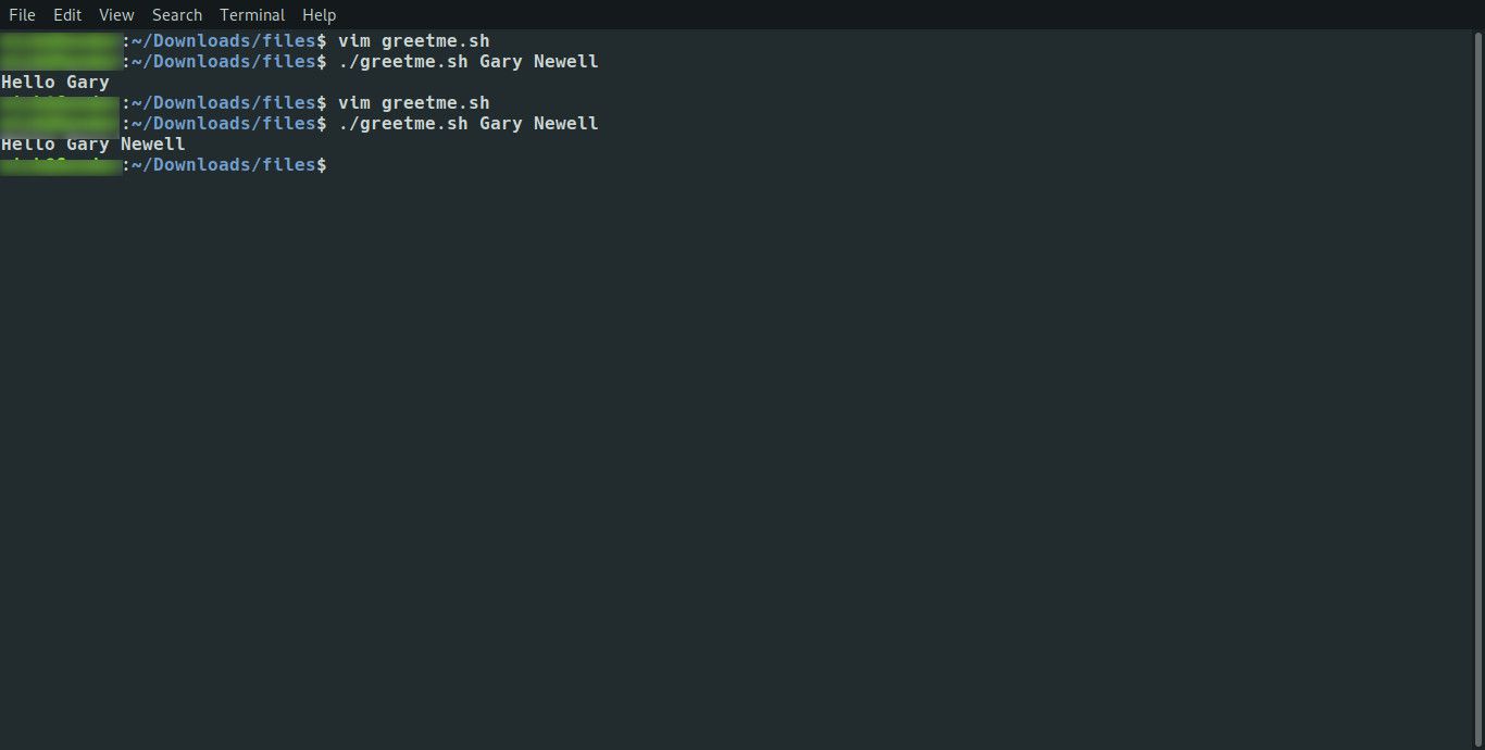 Linux executa script com vários parâmetros