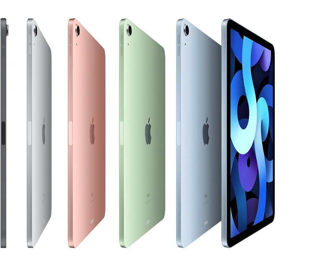 A linha de cores do Apple iPad Air.