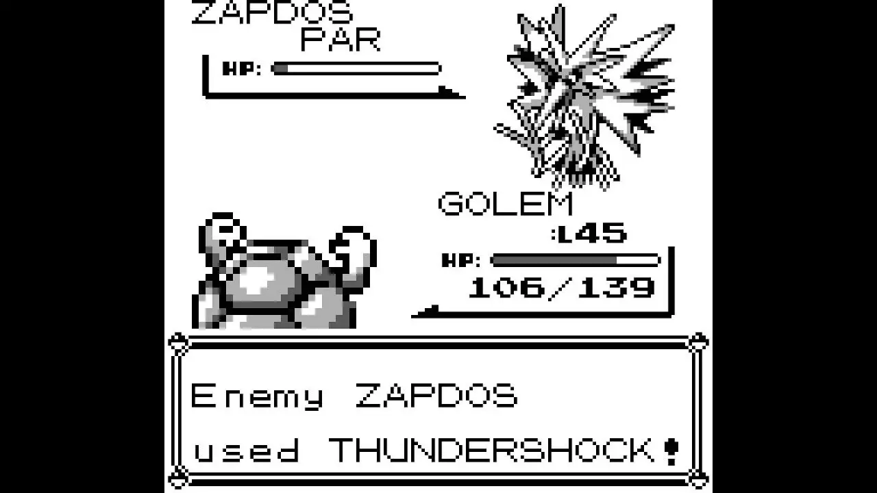 Capturando um Zapdos no Pokémon Red
