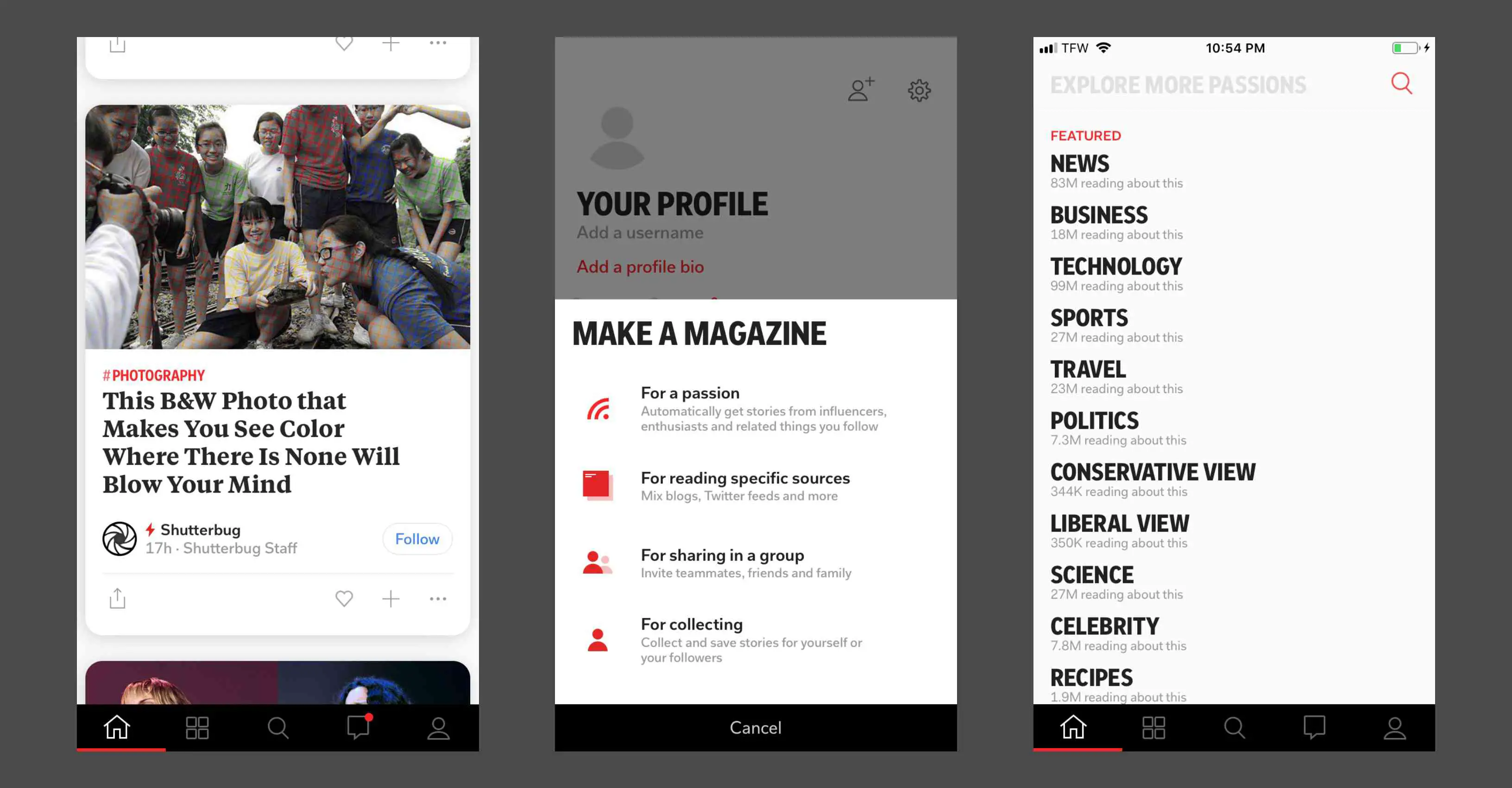 Usando o aplicativo Flipboard para ler notícias e criar revistas
