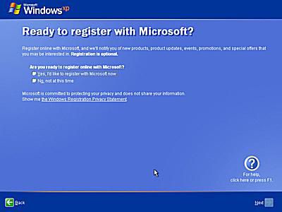 Captura de tela da tela Pronto para se registrar no Assistente da Microsoft durante a configuração