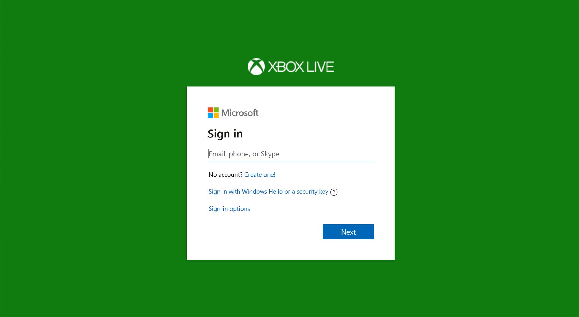 Captura de tela do site do Xbox.