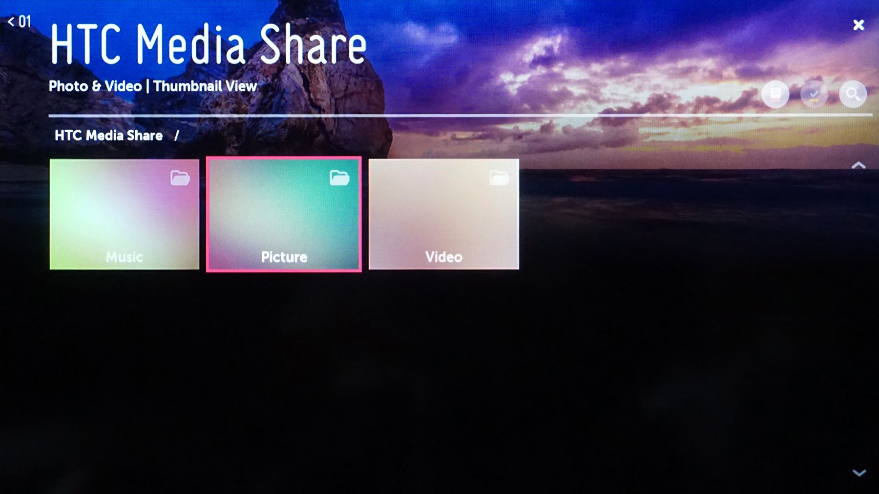 Compartilhamento de conteúdo da LG Smart TV - HTC Media Share
