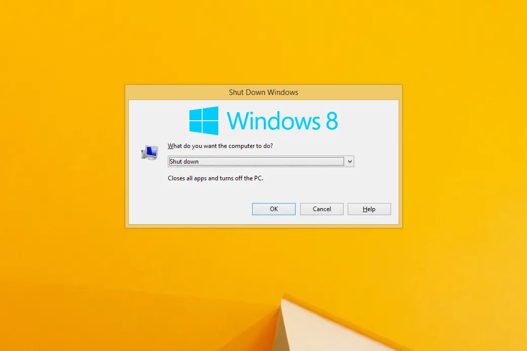 Desligue a tela do Windows no Windows 8