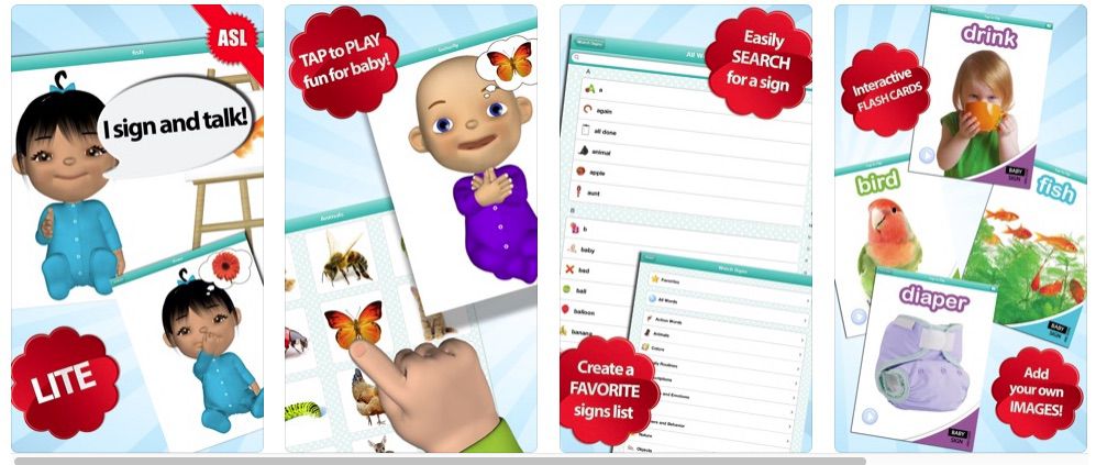 Captura de tela do aplicativo Baby Sign and Learn