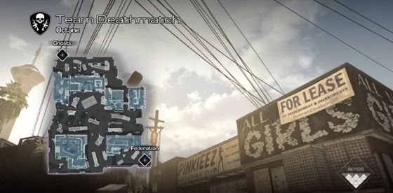 Call of Duty: captura de tela do mapa de Ghosts Octane
