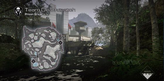 Call of Duty: captura de tela do mapa de Ghosts Prison Break