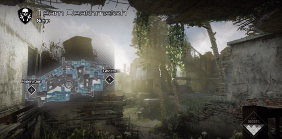 Call of Duty: captura de tela do mapa do Ghosts Siege
