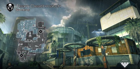Call of Duty: captura de tela do mapa de Ghosts Stormfront