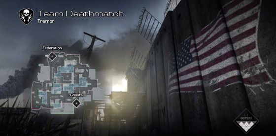 Call of Duty: captura de tela do mapa de Ghosts Tremor