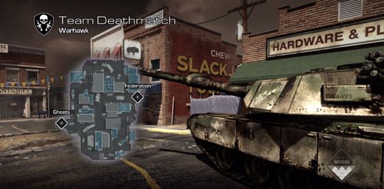 Call of Duty: captura de tela do mapa de Ghosts Warhawk