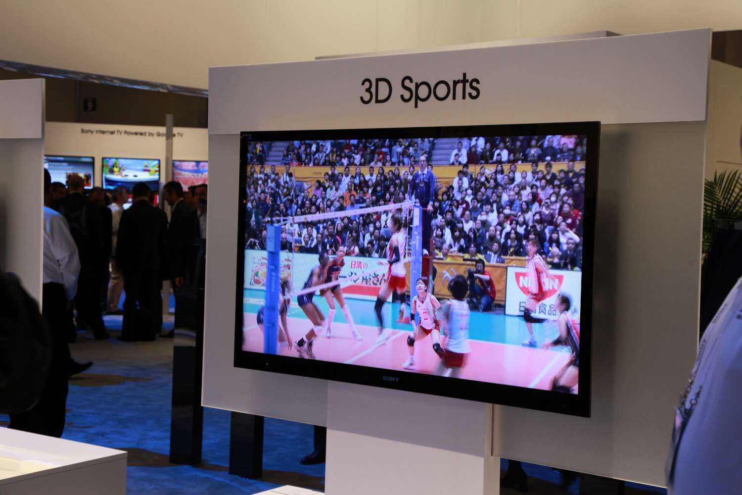 3DTV exibindo esportes no estande da CES