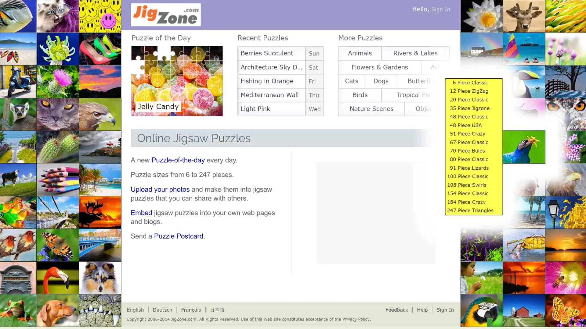 Site de quebra-cabeças online gratuito Jig Zone.