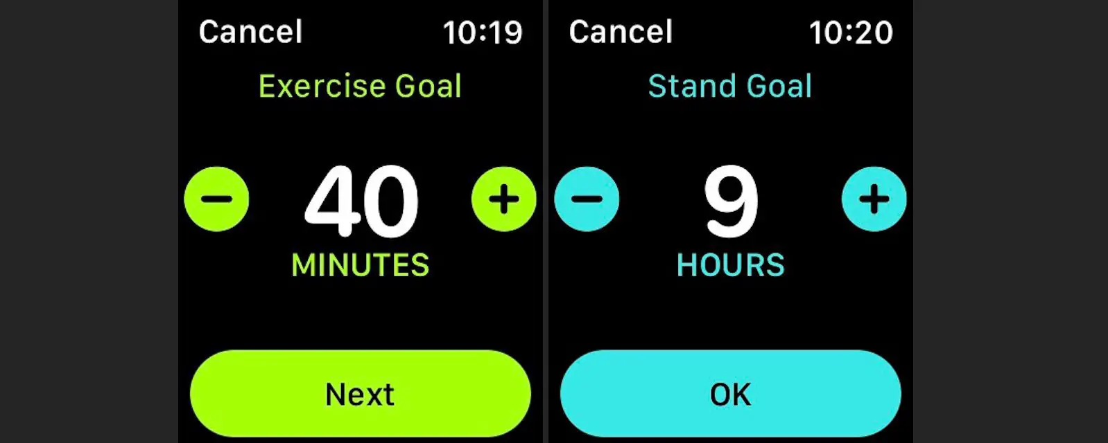 Altere suas metas de exercício e de suporte no Apple Watch com o aplicativo Activity