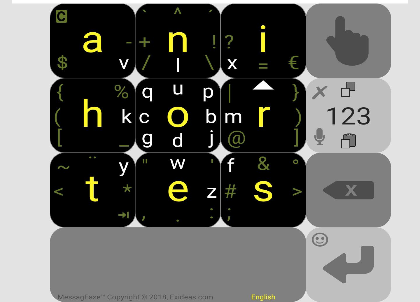 Teclado MessagEase - ótimo para uma mão