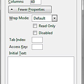 Adicionar uma área de texto a um formulário com a captura de tela do KompoZer