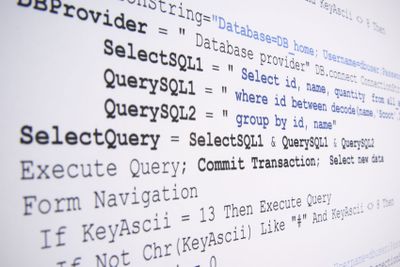 Fragmento da linguagem de programação SQL