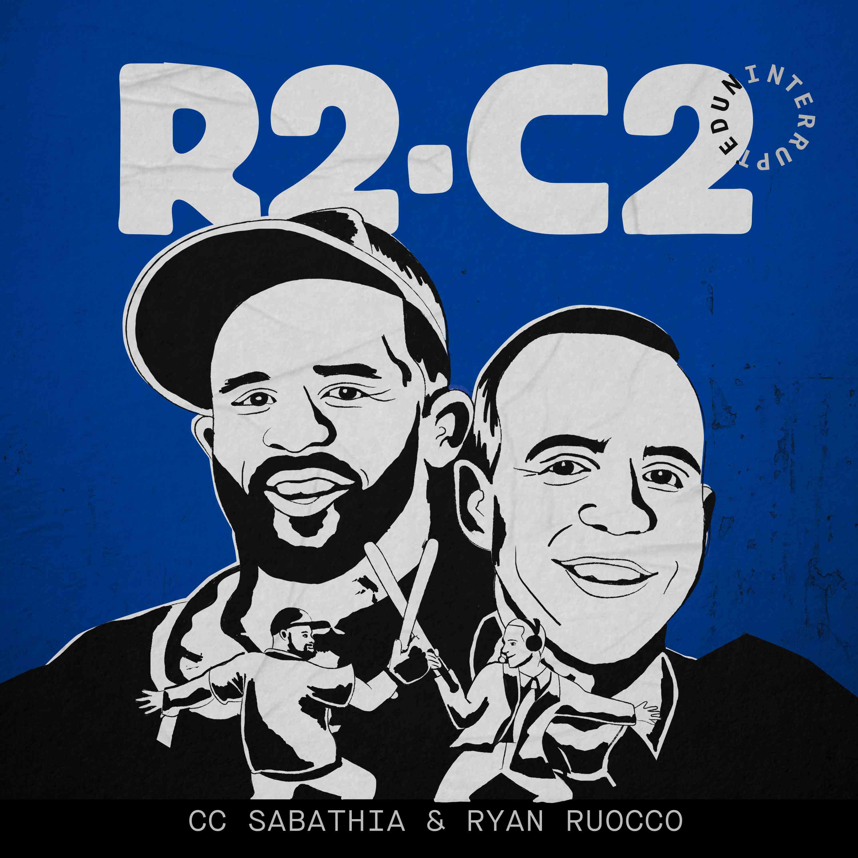 O logotipo do podcast R2-C2 é ININTERRUPTO
