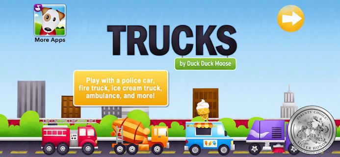 Jogo Trucks HD para iPad para crianças