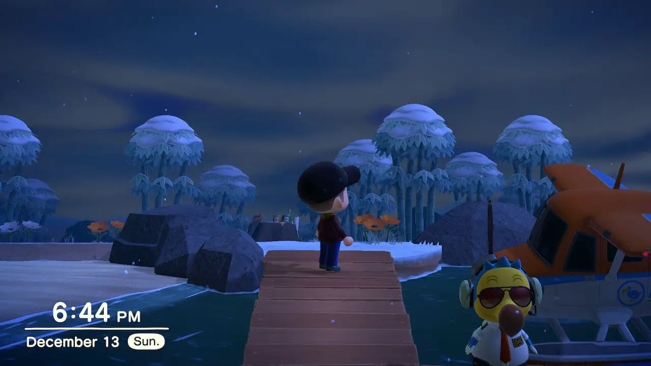 Uma ilha de bambu em Animal Crossing: New Horizons
