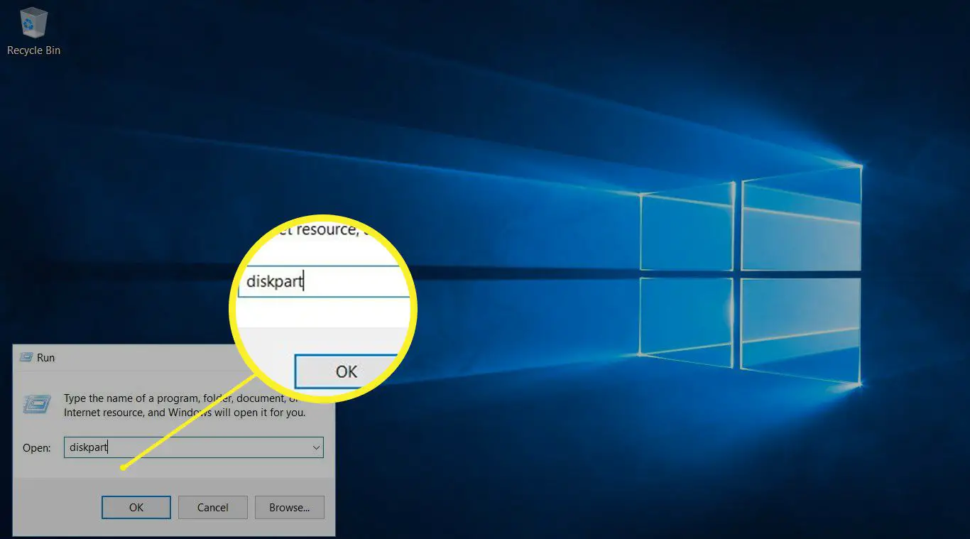Comando Diskpart no Windows