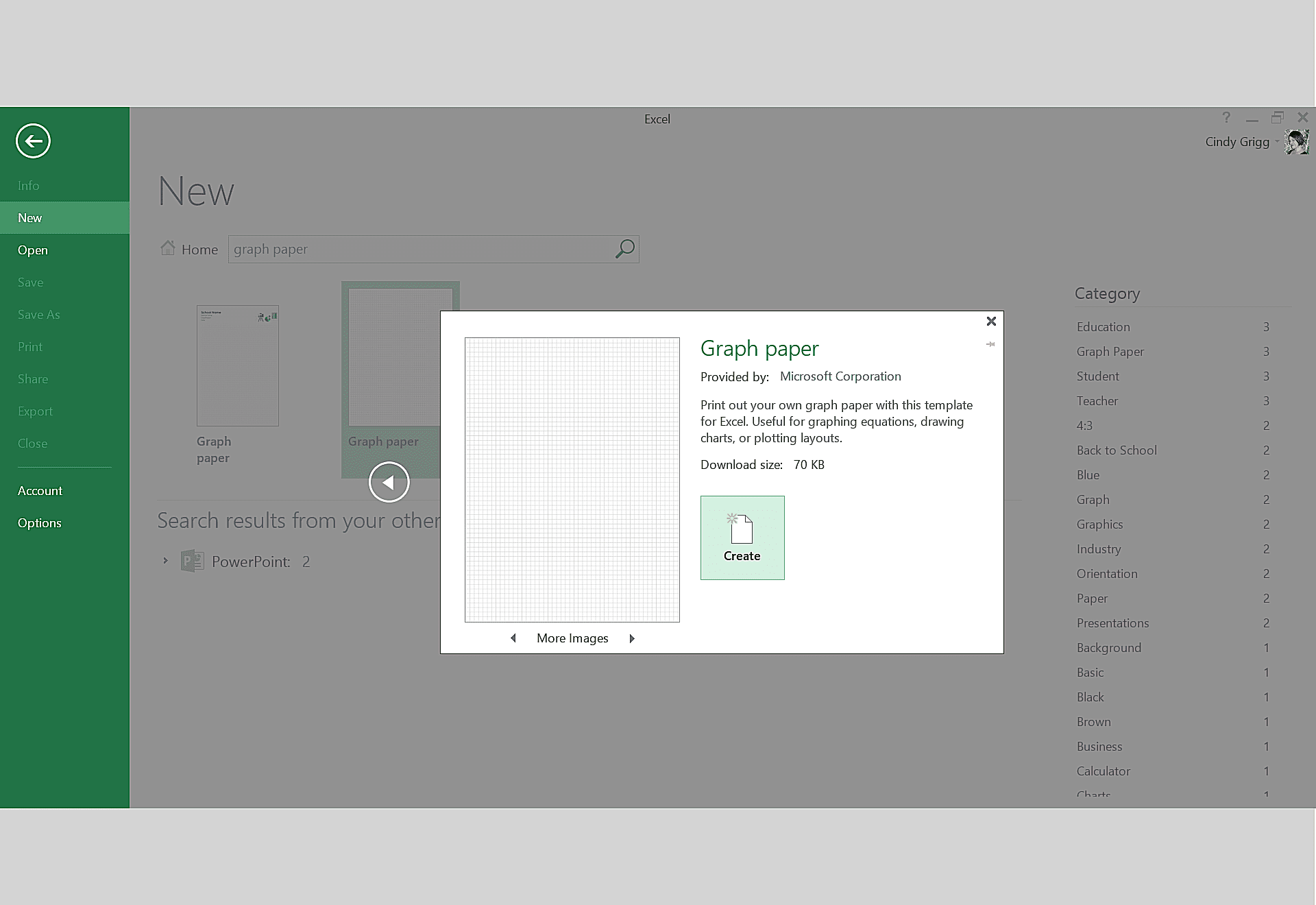 Modelo de papel quadriculado ou imprimível para Microsoft Excel