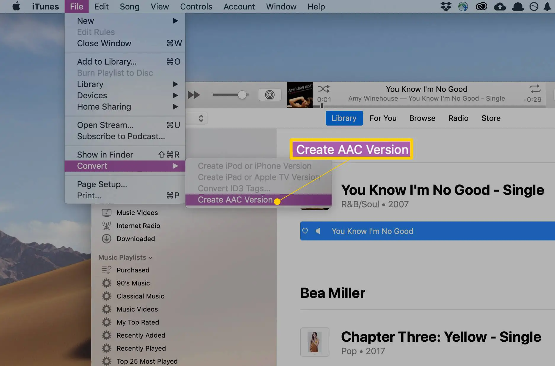 Crie o item de menu da versão AAC em Arquivo> Converter no iTunes” class=”lazyload”      id=”mntl-sc-block-image_1-0-38″ ></p>
</li>
<li>
<p>Encontre o arquivo de clipe de música recém-criado no iTunes (terá o mesmo nome da música original, mas com uma curta duração).  Clique com o botão direito no novo arquivo e selecione <strong>Mostrar no Finder</strong>.</p>
</li>
<li>
<p>No <strong>Localizador</strong> janela, clique com o botão direito no novo arquivo e selecione <strong>Renomear</strong>.  Altere a extensão de <em>m4a </em>para <em>m4r</em> (m4r é a extensão de arquivo para toques) e pressione <strong>Entrar</strong>.</p>
</li>
<li>
<p>Você acabou de criar um novo toque!</p>
</li>
</ol>
<p>Você não precisará do clipe na biblioteca do iTunes, portanto, pode removê-lo.  No iTunes, clique com o botão direito no novo nome do arquivo e selecione <strong>Excluir da biblioteca</strong>.  Quando perguntado se você deseja excluir esta música da biblioteca do iTunes, selecione <strong>Apagar música</strong>.  Quando perguntado se você deseja mover a música para o <strong>Lixo</strong>, clique <strong>Manter arquivo</strong>.</p>
<p><span></span> </p><div class='code-block code-block-2' style='margin: 8px 0; clear: both;'>
<script async src=