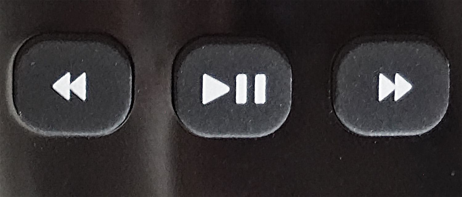 Roku TV Remote - Botões de controle de reprodução