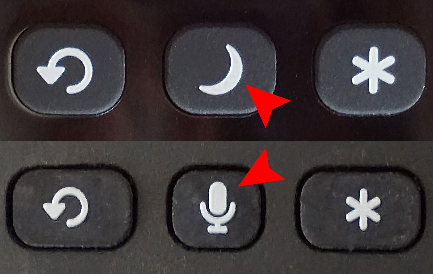 Comparação do controle remoto Roku TV - Sleep Timer vs botões do microfone