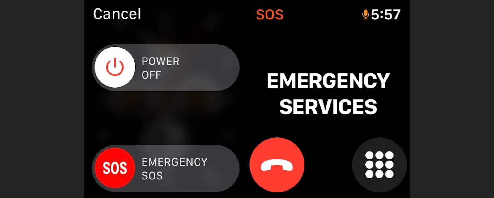 Apple Watch ligando para serviços de emergência